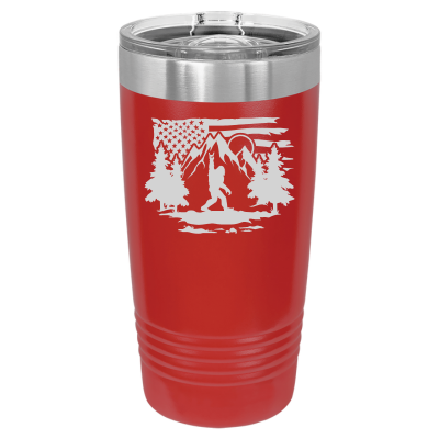 Big Foot Rock On American Flag 20oz Tumbler