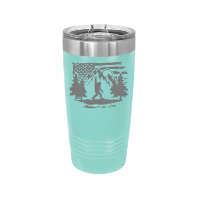 Big Foot Rock On American Flag 20oz Tumbler