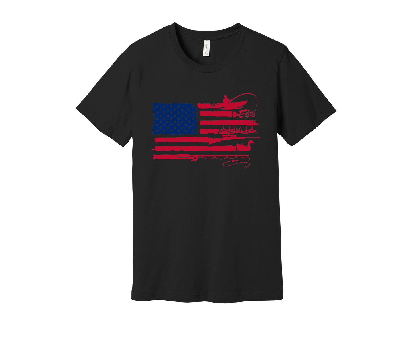 American Flag Hunting and Fishing Shirt