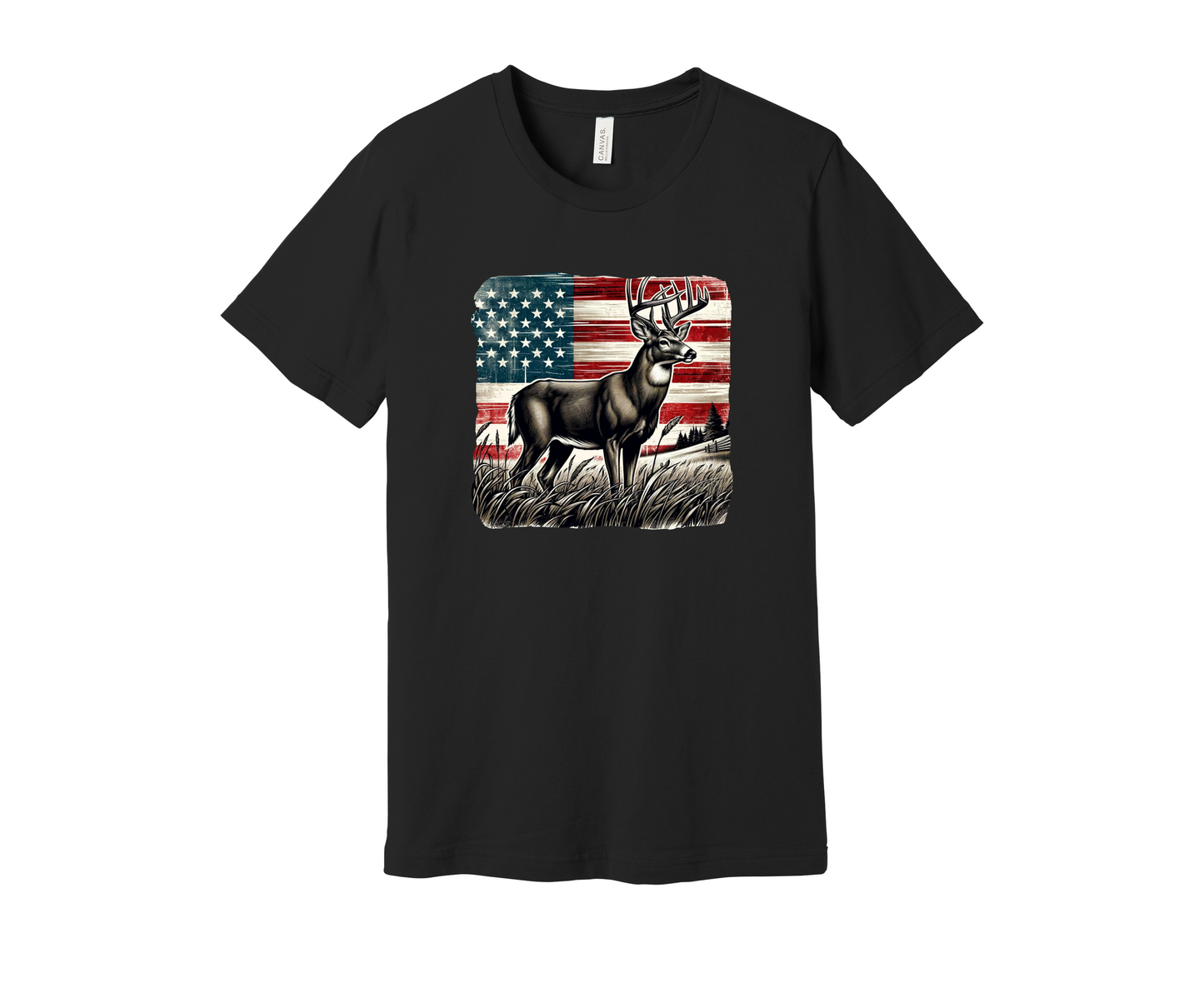 American Flag Deer Shirt