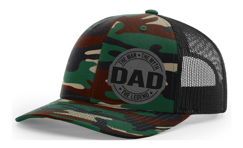 Dad the Man the Myth the Legend (circle patch) Hat