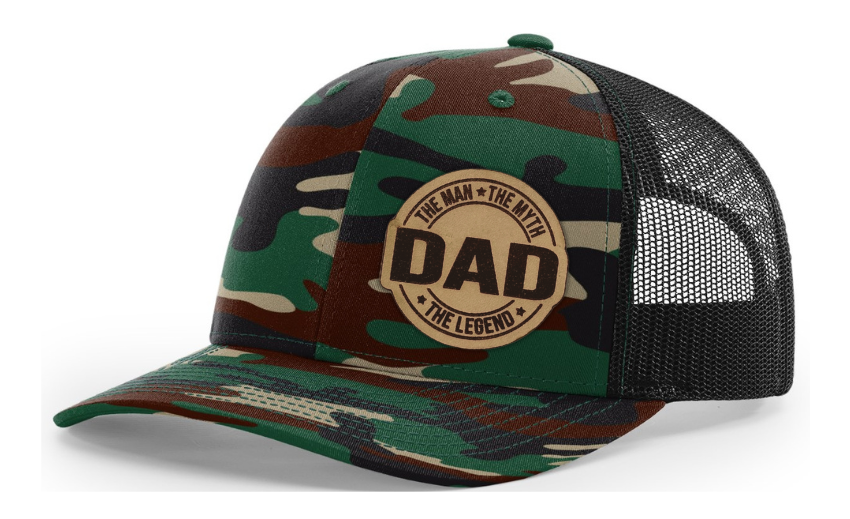 Dad the Man the Myth the Legend (circle patch) Hat