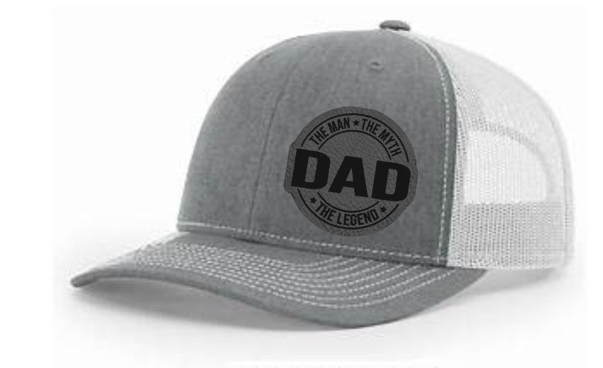 Dad the Man the Myth the Legend (circle patch) Hat