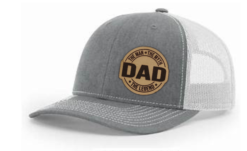 Dad the Man the Myth the Legend (circle patch) Hat