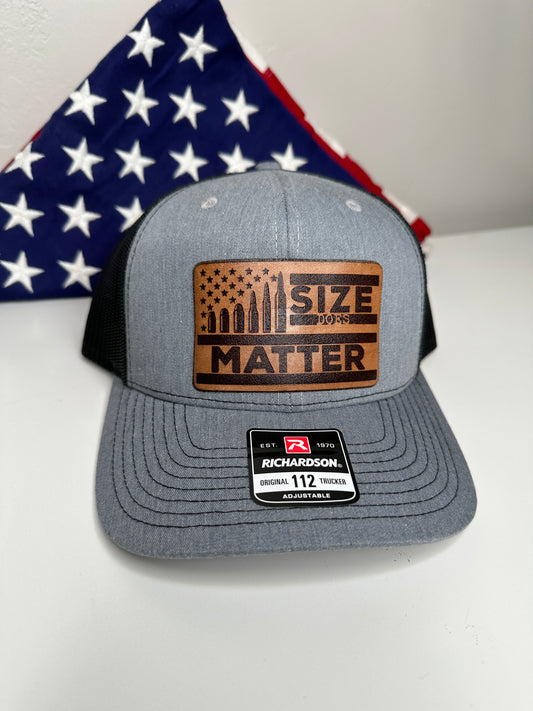 Size Does Matter American Flag and Bullets Hat