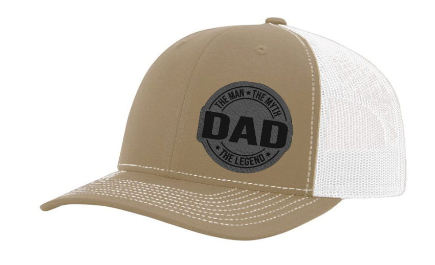 Dad the Man the Myth the Legend (circle patch) Hat