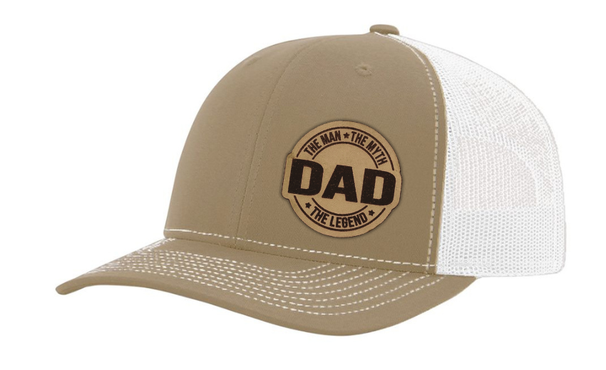 Dad the Man the Myth the Legend (circle patch) Hat