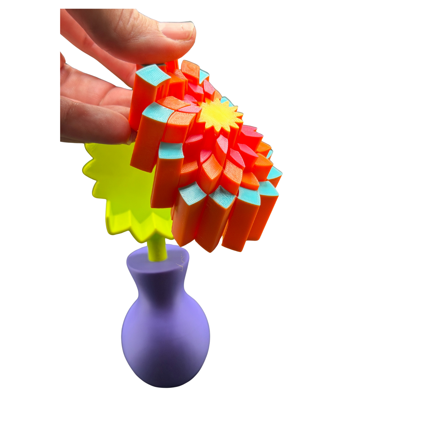 Pixel Flower Fidget with Vase (Large)