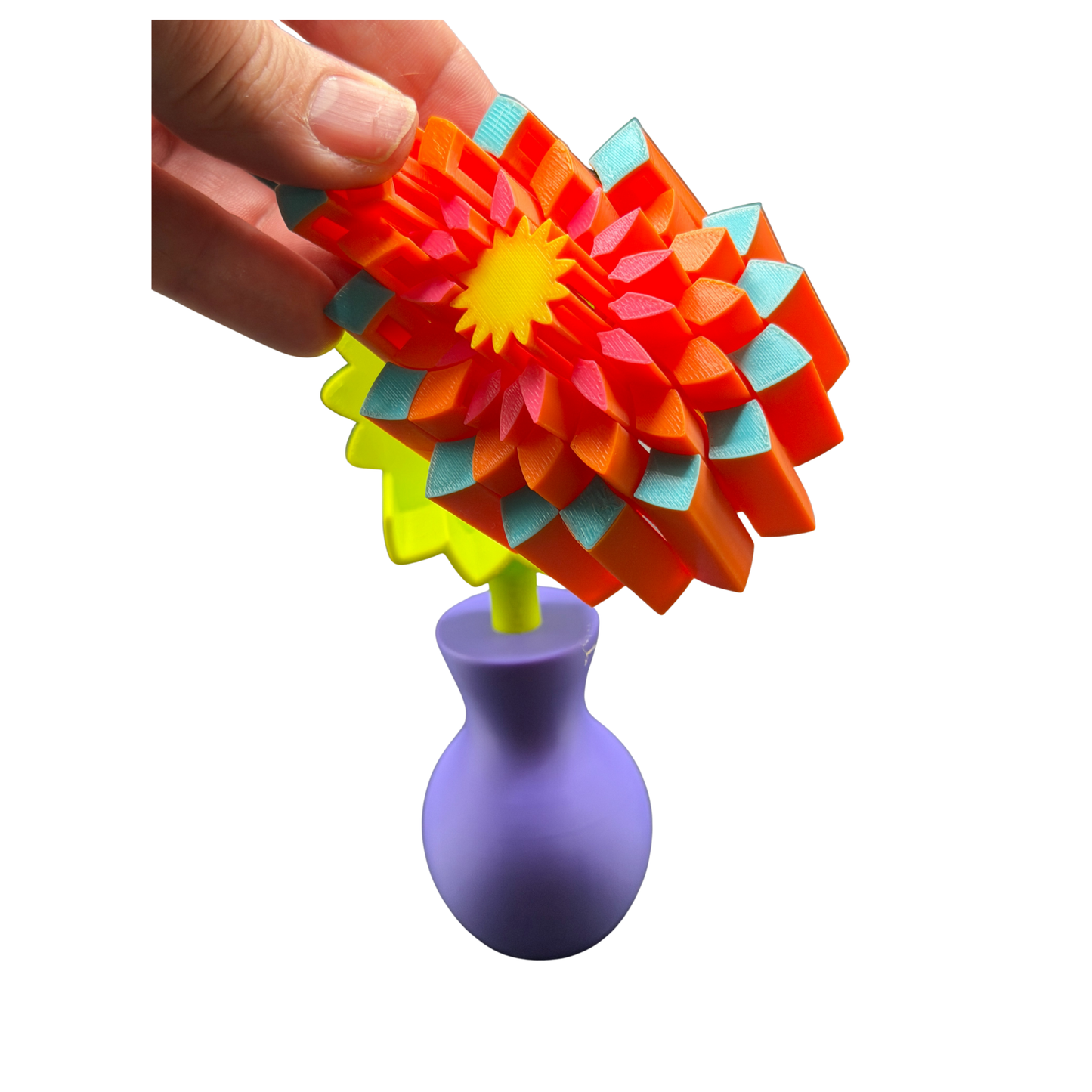 Pixel Flower Fidget with Vase (Large)