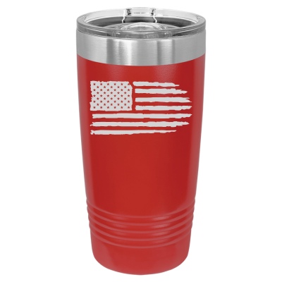 Tattered American Flag 20oz Tumbler