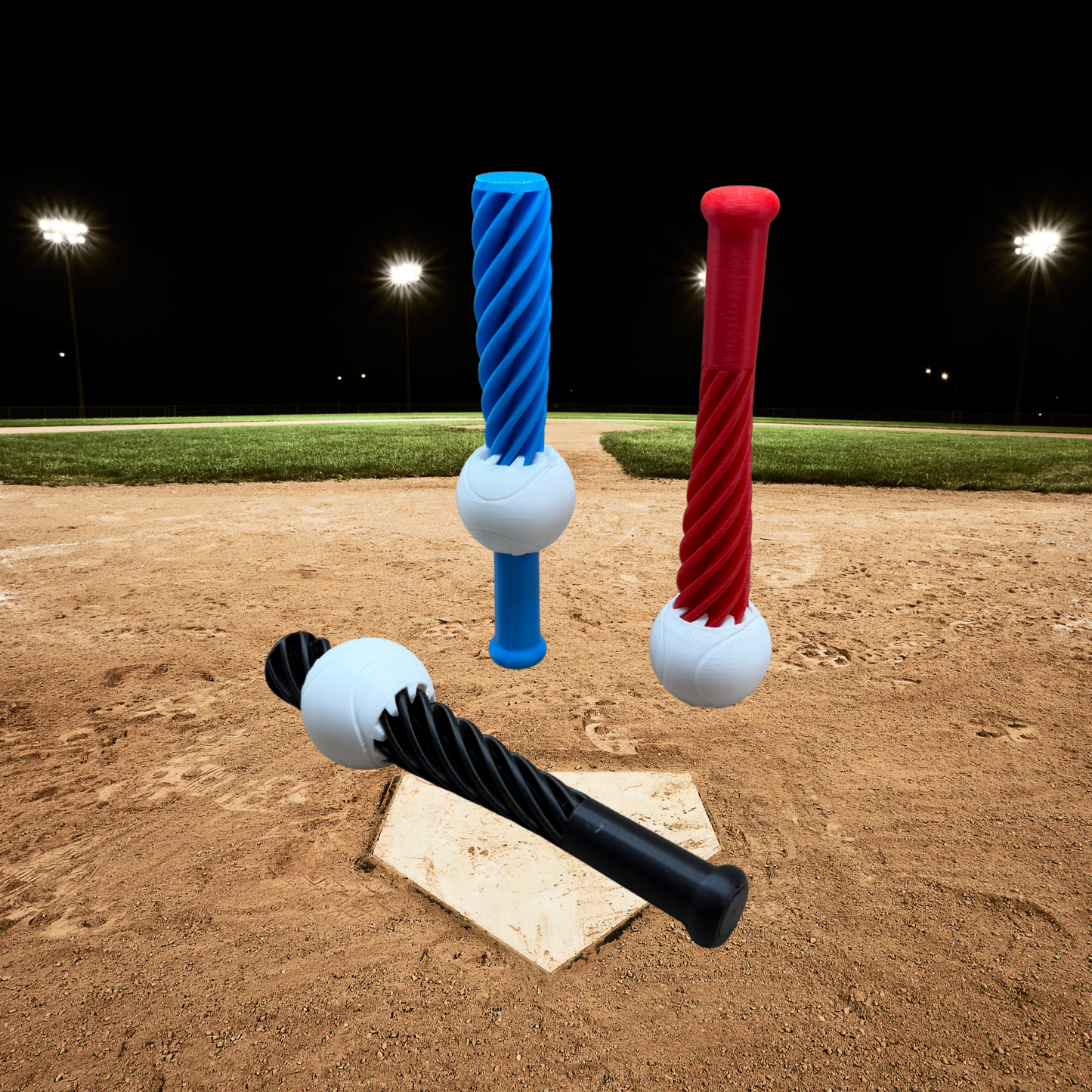 Baseball & Bat Pass Through Fidget Toy