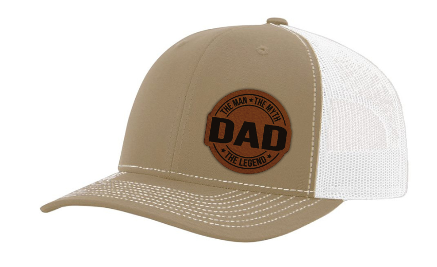 Dad the Man the Myth the Legend (circle patch) Hat